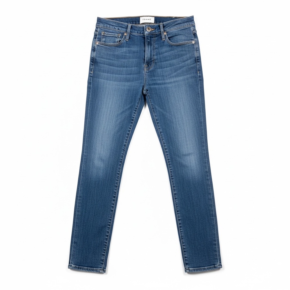 FRAME Denim Women's Premium Le High Skinny Crop Blue Jeans Stretch Mid Rise - 27